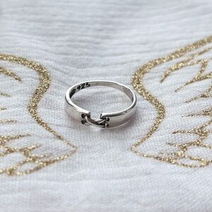 Sterling Silver 925 Open Knot Ring Size 6.5